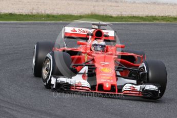 World © Octane Photographic Ltd. Formula 1 - Winter Test 1. Kimi Raikkonen - Scuderia Ferrari SF70H. Circuit de Barcelona-Catalunya. Tuesday 28th February 2017. Digital Ref :