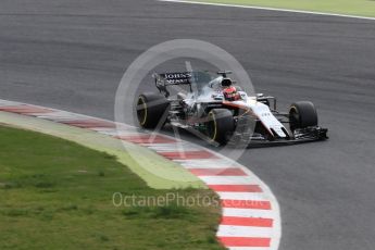 World © Octane Photographic Ltd. Formula 1 - Winter Test 1. Esteban Ocon - Sahara Force India VJM10. Circuit de Barcelona-Catalunya. Tuesday 28th February 2017. Digital Ref :