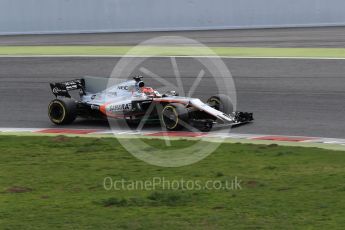 World © Octane Photographic Ltd. Formula 1 - Winter Test 1. Esteban Ocon - Sahara Force India VJM10. Circuit de Barcelona-Catalunya. Tuesday 28th February 2017. Digital Ref :