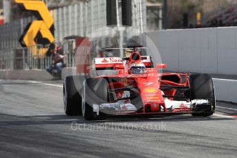 World © Octane Photographic Ltd. Formula 1 - Winter Test 1. Kimi Raikkonen - Scuderia Ferrari SF70H. Circuit de Barcelona-Catalunya. Tuesday 28th February 2017. Digital Ref :
