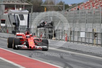 World © Octane Photographic Ltd. Formula 1 - Winter Test 1. Kimi Raikkonen - Scuderia Ferrari SF70H. Circuit de Barcelona-Catalunya. Tuesday 28th February 2017. Digital Ref : 1781LB1D9408