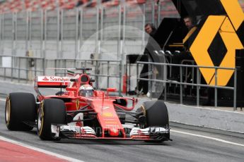 World © Octane Photographic Ltd. Formula 1 - Winter Test 1. Kimi Raikkonen - Scuderia Ferrari SF70H. Circuit de Barcelona-Catalunya. Tuesday 28th February 2017. Digital Ref : 1781LB1D9416