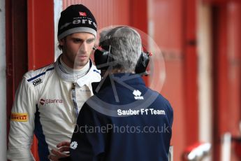 World © Octane Photographic Ltd. Formula 1 - Winter Test 1. Antonio Giovinazzi – Sauber F1 Team. Circuit de Barcelona-Catalunya. Tuesday 28th February 2017. Digital Ref : 1781LB1D9503