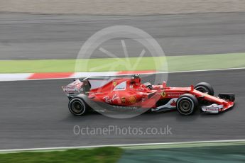 World © Octane Photographic Ltd. Formula 1 - Winter Test 1. Kimi Raikkonen - Scuderia Ferrari SF70H. Circuit de Barcelona-Catalunya. Tuesday 28th February 2017. Digital Ref :