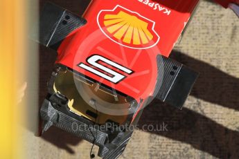 World © Octane Photographic Ltd. Formula 1 - Winter Test 1. Sebastian Vettel - Scuderia Ferrari SF70H nose internal detail. Circuit de Barcelona-Catalunya. Wednesday 1st March 2017. Digital Ref : 1782CB1D4327