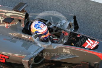 World © Octane Photographic Ltd. Formula 1 - Winter Test 1. Romain Grosjean - Haas F1 Team VF-17. Circuit de Barcelona-Catalunya. Wednesday 1st March 2017. Digital Ref : 1782CB1D4358