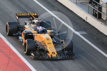 World © Octane Photographic Ltd. Formula 1 - Winter Test 1. Jolyon Palmer - Renault Sport F1 Team R.S.17. Circuit de Barcelona-Catalunya. Wednesday 1st March 2017. Digital Ref :1782CB1D4403