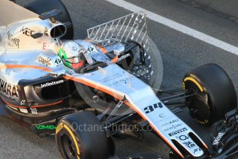 World © Octane Photographic Ltd. Formula 1 - Winter Test 1. Alfonso Celis - Sahara Force India VJM10. Circuit de Barcelona-Catalunya. Wednesday 1st March 2017. Digital Ref :1782CB1D4452