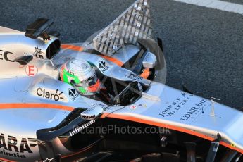 World © Octane Photographic Ltd. Formula 1 - Winter Test 1. Alfonso Celis - Sahara Force India VJM10. Circuit de Barcelona-Catalunya. Wednesday 1st March 2017. Digital Ref :1782CB1D4457