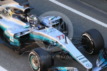 World © Octane Photographic Ltd. Formula 1 - Winter Test 1. Valtteri Bottas - Mercedes AMG Petronas F1 W08 EQ Energy+. Circuit de Barcelona-Catalunya. Wednesday 1st March 2017. Digital Ref :1782CB1D4467