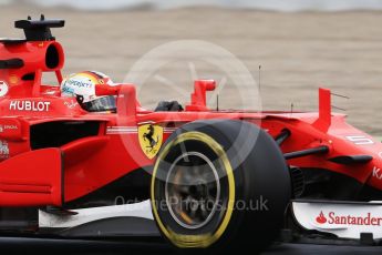 World © Octane Photographic Ltd. Formula 1 - Winter Test 1. Sebastian Vettel - Scuderia Ferrari SF70H. Circuit de Barcelona-Catalunya. Wednesday 1st March 2017. Digital Ref :1782CB1D8000