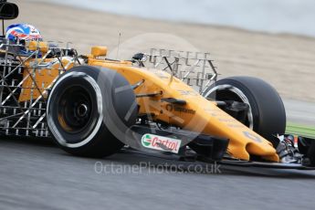 World © Octane Photographic Ltd. Formula 1 - Winter Test 1. Jolyon Palmer - Renault Sport F1 Team R.S.17. Circuit de Barcelona-Catalunya. Wednesday 1st March 2017. Digital Ref :1782CB1D8050