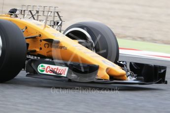 World © Octane Photographic Ltd. Formula 1 - Winter Test 1. Jolyon Palmer - Renault Sport F1 Team R.S.17. Circuit de Barcelona-Catalunya. Wednesday 1st March 2017. Digital Ref :1782CB1D8078