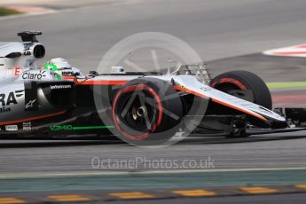 World © Octane Photographic Ltd. Formula 1 - Winter Test 1. Alfonso Celis - Sahara Force India VJM10. Circuit de Barcelona-Catalunya. Wednesday 1st March 2017. Digital Ref :1782CB1D8098