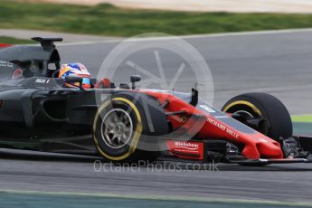 World © Octane Photographic Ltd. Formula 1 - Winter Test 1. Romain Grosjean - Haas F1 Team VF-17. Circuit de Barcelona-Catalunya. Wednesday 1st March 2017. Digital Ref :1782CB1D8106
