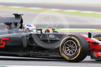 World © Octane Photographic Ltd. Formula 1 - Winter Test 1. Romain Grosjean - Haas F1 Team VF-17. Circuit de Barcelona-Catalunya. Wednesday 1st March 2017. Digital Ref :1782CB1D8108