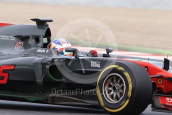 World © Octane Photographic Ltd. Formula 1 - Winter Test 1. Romain Grosjean - Haas F1 Team VF-17. Circuit de Barcelona-Catalunya. Wednesday 1st March 2017. Digital Ref :1782CB1D8114