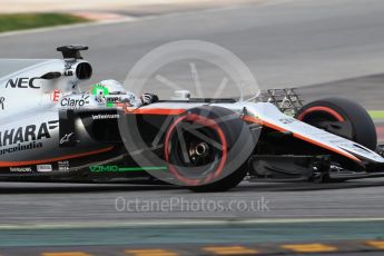 World © Octane Photographic Ltd. Formula 1 - Winter Test 1. Alfonso Celis - Sahara Force India VJM10. Circuit de Barcelona-Catalunya. Wednesday 1st March 2017. Digital Ref :1782CB1D8209