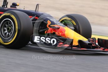 World © Octane Photographic Ltd. Formula 1 - Winter Test 1. Daniel Ricciardo - Red Bull Racing RB13. Circuit de Barcelona-Catalunya. Wednesday 1st March 2017. Digital Ref :1782CB1D8257