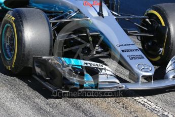 World © Octane Photographic Ltd. Formula 1 - Winter Test 1. Lewis Hamilton - Mercedes AMG Petronas F1 W08 EQ Energy+. Circuit de Barcelona-Catalunya. Wednesday 1st March 2017. Digital Ref :1782CB1D8309