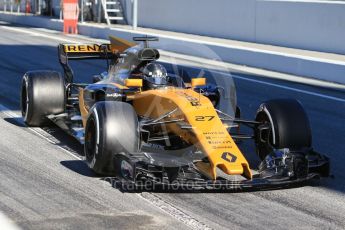 World © Octane Photographic Ltd. Formula 1 - Winter Test 1. Nico Hulkenberg - Renault Sport F1 Team R.S.17. Circuit de Barcelona-Catalunya. Wednesday 1st March 2017. Digital Ref :1782CB1D8371