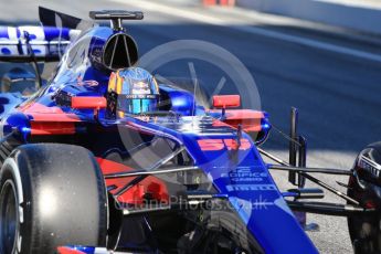 World © Octane Photographic Ltd. Formula 1 - Winter Test 1. Carlos Sainz - Scuderia Toro Rosso STR12. Circuit de Barcelona-Catalunya. Wednesday 1st March 2017. Digital Ref :1782CB1D8392