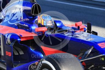 World © Octane Photographic Ltd. Formula 1 - Winter Test 1. Carlos Sainz - Scuderia Toro Rosso STR12. Circuit de Barcelona-Catalunya. Wednesday 1st March 2017. Digital Ref :1782CB1D8414