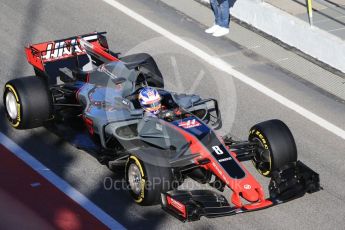 World © Octane Photographic Ltd. Formula 1 - Winter Test 1. Romain Grosjean - Haas F1 Team VF-17. Circuit de Barcelona-Catalunya. Wednesday 1st March 2017. Digital Ref :1782CB1D8599