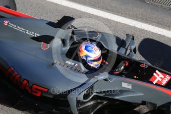 World © Octane Photographic Ltd. Formula 1 - Winter Test 1. Romain Grosjean - Haas F1 Team VF-17. Circuit de Barcelona-Catalunya. Wednesday 1st March 2017. Digital Ref :1782CB1D8609