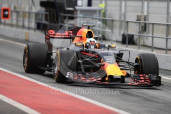 World © Octane Photographic Ltd. Formula 1 - Winter Test 1. Daniel Ricciardo - Red Bull Racing RB13. Circuit de Barcelona-Catalunya. Wednesday 1st March 2017. Digital Ref : 1782LB1D0067