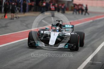 World © Octane Photographic Ltd. Formula 1 - Winter Test 1. Valtteri Bottas - Mercedes AMG Petronas F1 W08 EQ Energy+. Circuit de Barcelona-Catalunya. Wednesday 1st March 2017. Digital Ref : 1782LB1D0106