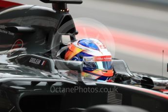 World © Octane Photographic Ltd. Formula 1 - Winter Test 1. Romain Grosjean - Haas F1 Team VF-17. Circuit de Barcelona-Catalunya. Wednesday 1st March 2017. Digital Ref : 1782LB1D0119