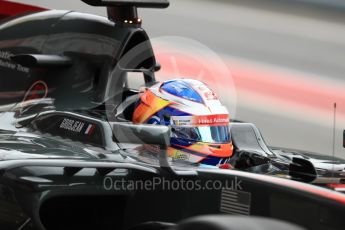 World © Octane Photographic Ltd. Formula 1 - Winter Test 1. Romain Grosjean - Haas F1 Team VF-17. Circuit de Barcelona-Catalunya. Wednesday 1st March 2017. Digital Ref : 1782LB1D0119