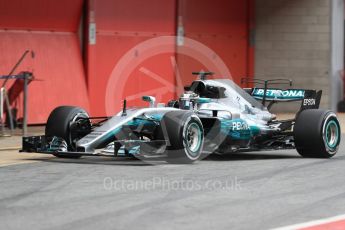 World © Octane Photographic Ltd. Formula 1 - Winter Test 1. Valtteri Bottas - Mercedes AMG Petronas F1 W08 EQ Energy+. Circuit de Barcelona-Catalunya. Wednesday 1st March 2017. Digital Ref : 1782LB1D0134