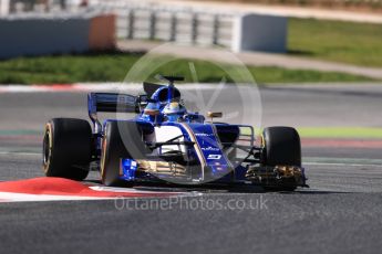 World © Octane Photographic Ltd. Formula 1 - Winter Test 1. Marcus Ericsson – Sauber F1 Team C36. Circuit de Barcelona-Catalunya. Wednesday 1st March 2017. Digital Ref :1782LB1D0210