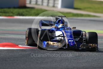 World © Octane Photographic Ltd. Formula 1 - Winter Test 1. Marcus Ericsson – Sauber F1 Team C36. Circuit de Barcelona-Catalunya. Wednesday 1st March 2017. Digital Ref :1782LB1D0237