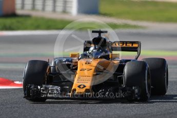 World © Octane Photographic Ltd. Formula 1 - Winter Test 1. Nico Hulkenberg - Renault Sport F1 Team R.S.17. Circuit de Barcelona-Catalunya. Wednesday 1st March 2017. Digital Ref :1782LB1D0281