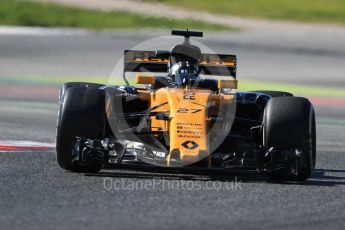 World © Octane Photographic Ltd. Formula 1 - Winter Test 1. Nico Hulkenberg - Renault Sport F1 Team R.S.17. Circuit de Barcelona-Catalunya. Wednesday 1st March 2017. Digital Ref :1782LB1D0369