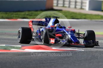 World © Octane Photographic Ltd. Formula 1 - Winter Test 1. Carlos Sainz - Scuderia Toro Rosso STR12. Circuit de Barcelona-Catalunya. Wednesday 1st March 2017. Digital Ref :1782LB1D0389