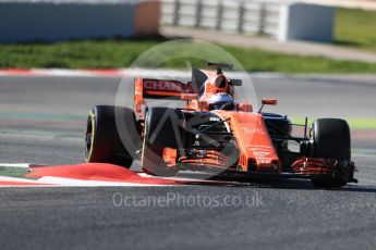 World © Octane Photographic Ltd. Formula 1 - Winter Test 1. Fernando Alonso - McLaren Honda MCL32. Circuit de Barcelona-Catalunya. Wednesday 1st March 2017. Digital Ref :1782LB1D0455