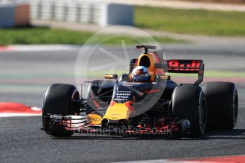 World © Octane Photographic Ltd. Formula 1 - Winter Test 1. Daniel Ricciardo - Red Bull Racing RB13. Circuit de Barcelona-Catalunya. Wednesday 1st March 2017. Digital Ref :1782LB1D0555