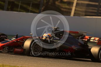 World © Octane Photographic Ltd. Formula 1 - Winter Test 1. Romain Grosjean - Haas F1 Team VF-17. Circuit de Barcelona-Catalunya. Wednesday 1st March 2017. Digital Ref :1782LB1D0887