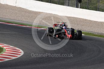 World © Octane Photographic Ltd. Formula 1 - Winter Test 1. Romain Grosjean - Haas F1 Team VF-17. Circuit de Barcelona-Catalunya. Wednesday 1st March 2017. Digital Ref :1782LB1D0925