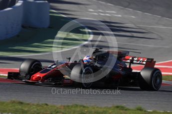 World © Octane Photographic Ltd. Formula 1 - Winter Test 1. Romain Grosjean - Haas F1 Team VF-17. Circuit de Barcelona-Catalunya. Wednesday 1st March 2017. Digital Ref :1782LB1D0934