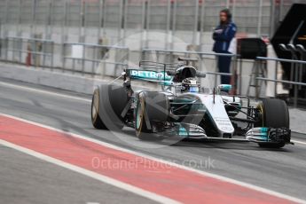 World © Octane Photographic Ltd. Formula 1 - Winter Test 1. Valtteri Bottas - Mercedes AMG Petronas F1 W08 EQ Energy+. Circuit de Barcelona-Catalunya. Wednesday 1st March 2017. Digital Ref : 1782LB1D9584