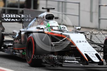 World © Octane Photographic Ltd. Formula 1 - Winter Test 1. Alfonso Celis - Sahara Force India VJM10. Circuit de Barcelona-Catalunya. Wednesday 1st March 2017. Digital Ref : 1782LB1D9718