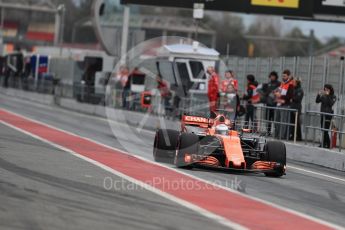 World © Octane Photographic Ltd. Formula 1 - Winter Test 1. Fernando Alonso - McLaren Honda MCL32. Circuit de Barcelona-Catalunya. Wednesday 1st March 2017. Digital Ref : 1782LB1D9745