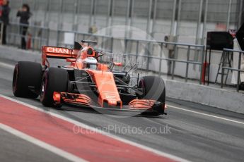 World © Octane Photographic Ltd. Formula 1 - Winter Test 1. Fernando Alonso - McLaren Honda MCL32. Circuit de Barcelona-Catalunya. Wednesday 1st March 2017. Digital Ref : 1782LB1D9762