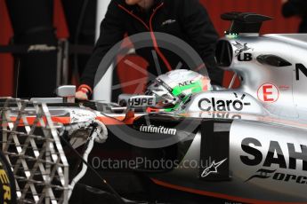 World © Octane Photographic Ltd. Formula 1 - Winter Test 1. Alfonso Celis - Sahara Force India VJM10. Circuit de Barcelona-Catalunya. Wednesday 1st March 2017. Digital Ref : 1782LB1D9945