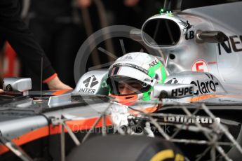 World © Octane Photographic Ltd. Formula 1 - Winter Test 1. Alfonso Celis - Sahara Force India VJM10. Circuit de Barcelona-Catalunya. Wednesday 1st March 2017. Digital Ref : 1782LB1D9953